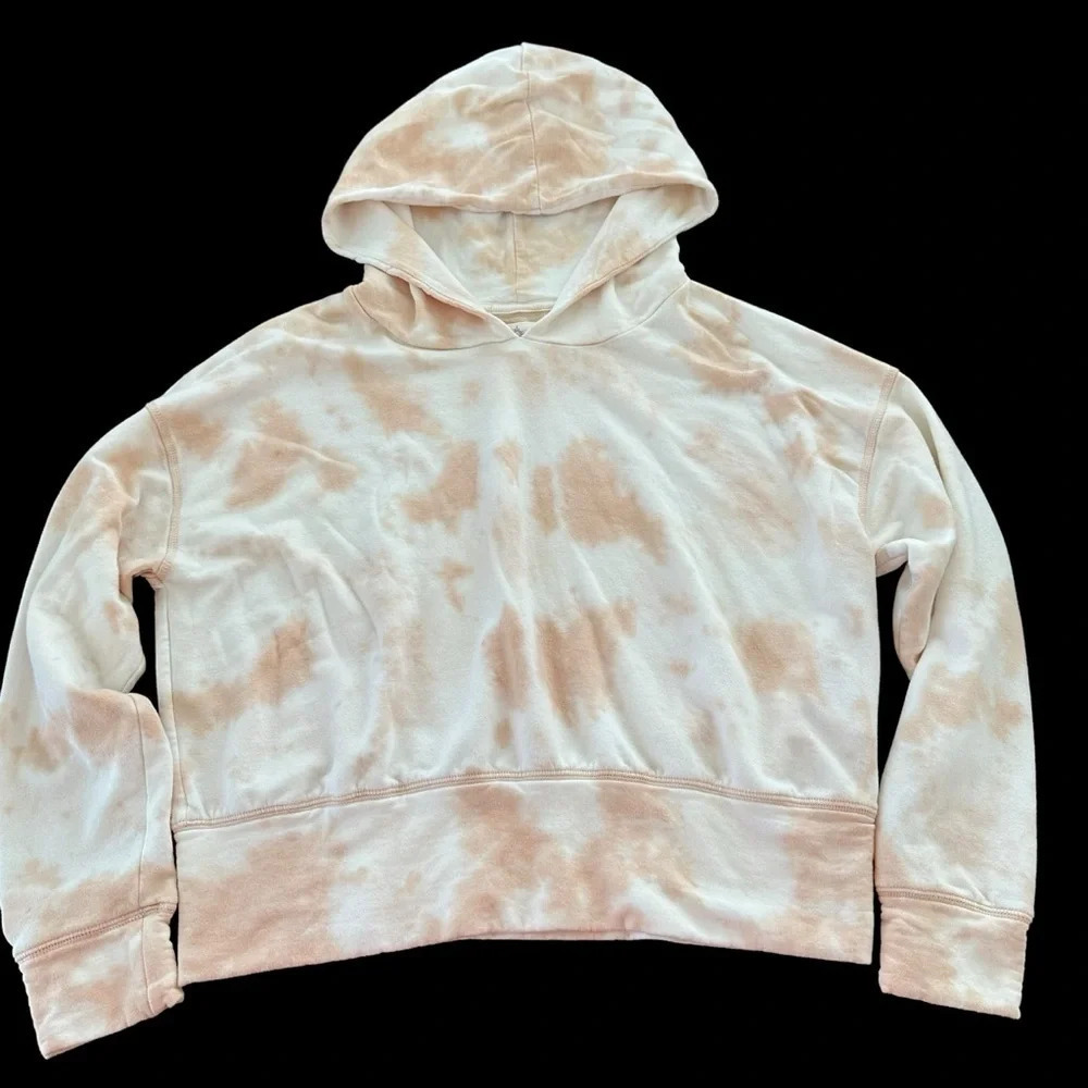 Offline by Aerie Medium Modal Blend Tie Dye OTT‎ hoodie Cropped sweatshirt peach
